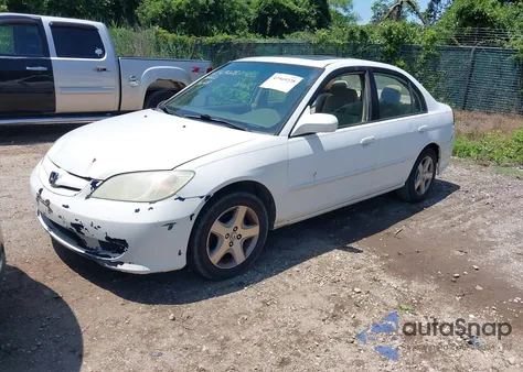 2004 Honda Civic Ex z USA, uszkodzony, nr VIN 2HGES25764H543602